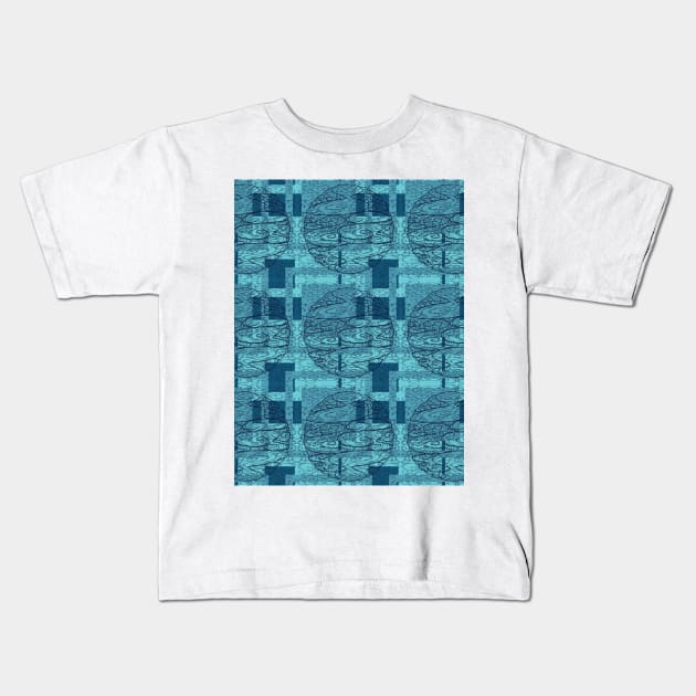 Circle and Square Pattern Kids T-Shirt by zarya_kiqo